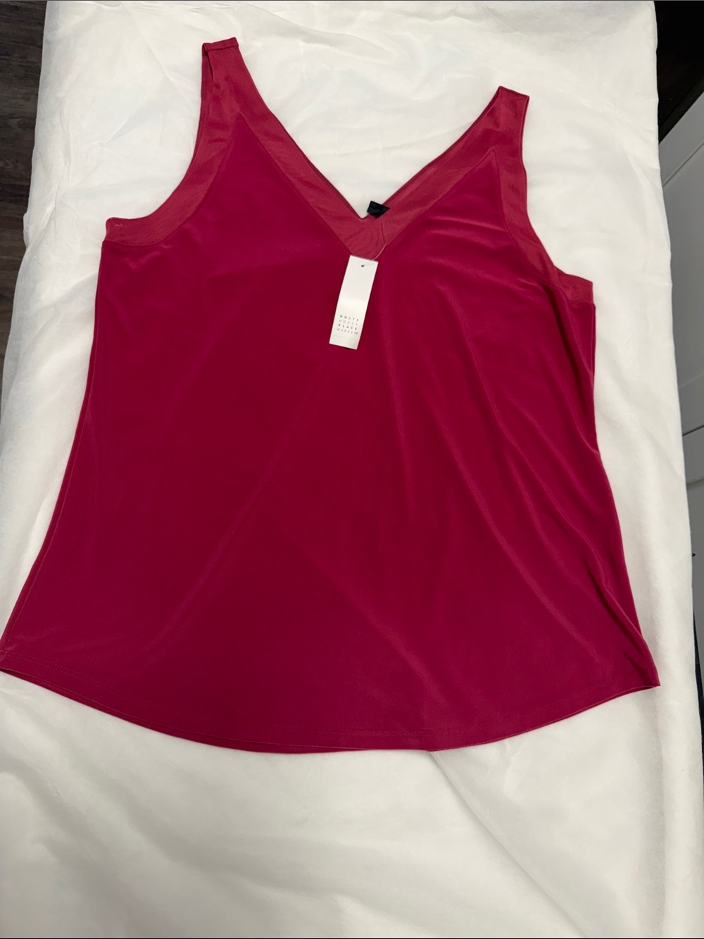 White House Black Market Fuchsia V-Neck  Camisole